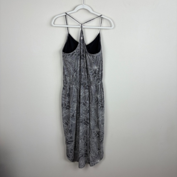 Prana Ayla Dress in Gray Leaf Pattern - Size Medium - Picture 7 of 8